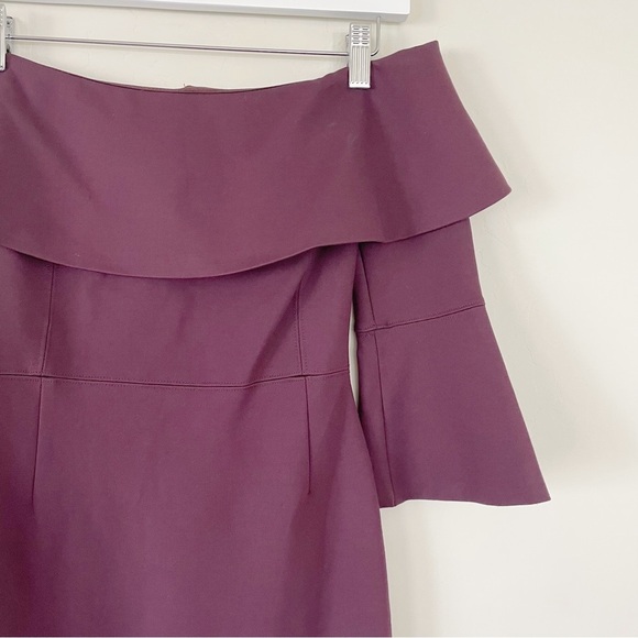 Babaton Aritzia Giovanni midi dress Off the Shoulder Ruffle - Picture 3 of 12